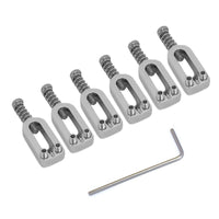 6 Pieces Tremolo Bridge Saddles Adjustable Guitar Bridge Saddles Compatible Hardware for Guitarists