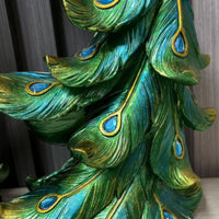 Resin Peacock Figurine Elegant Ornament Sculpted for Wine Cabinet