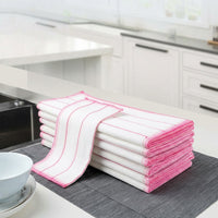Oil-Resistant 10-Layer Dish Cloths, 30cm x 30cm Kitchen Cleaning Cloths, High-Absorbency Sturdy Kitchen Cloth, 3 Pack
