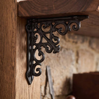 Shelf Brackets with Screws Cast Iron Shelf Bracket Ornate L Brackets for Home Improvement Enthusiasts, Homeowners, Living Room, Kitchen, Entryway