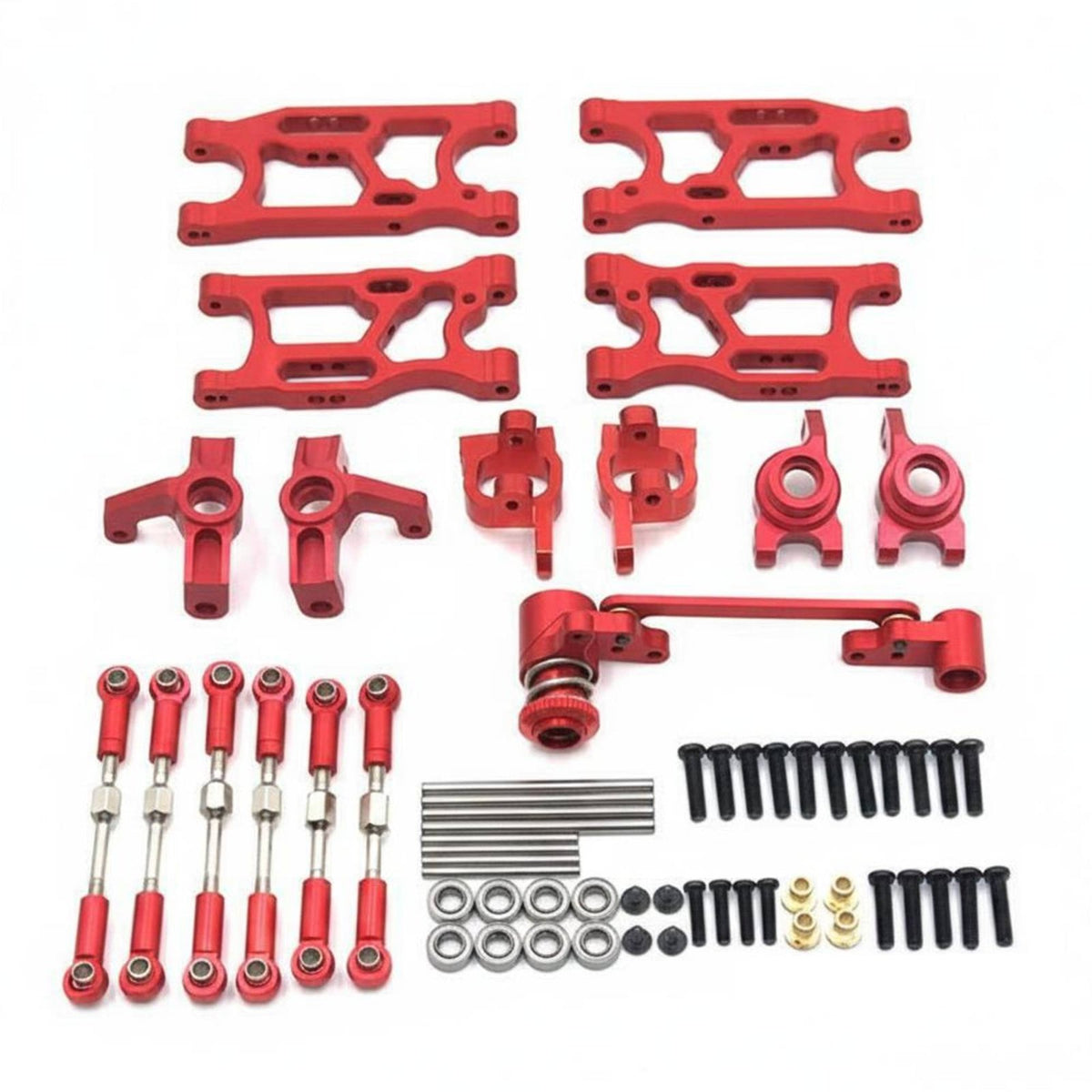 1/14 Scale RC Car Modification Parts High Performance RC Car Shock Absorption System Arm Kit for Hobbyists, Racers