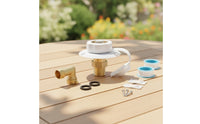Threaded RV City Water Inlet with Check Valve Brass RV Water Inlet with Check Valve Easy to Install Heavy-Duty for Recreational Vehicle Trailer