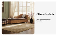 Chinese design Rattan Chaise Lounge Woven Design Daybed Elegant Household Furniture Ergonomic Shape for Homeowners, Adults, Living Room, Bedroom, Sunroom, Study