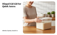 Moisture-Proof Rice Storage Container Flip-Top Lid Large Rice Container Stackable Design for Kitchen