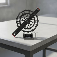 Double Chainring Crankset CNC Machined Crankset with Bottom Bracket Aluminum Alloy Crank Arm Set for Road Bikers, Cyclists