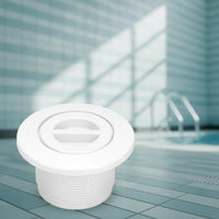 Flush-Mounted Suction Fitting with Flange White Pool Inlet Fitting for Water Circulation