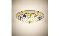 Stained Glass Ceiling Light Colorful Fixture Decorative for Bedroom, Hallway