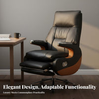 Highrear Recliner with Footrest Comfortable Managerial Chair Reclining Function Computer Seating for Managerials, @telecommuting Workers, Study Room