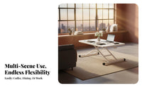 elevateTop Coffee Table Multi-Functional elevateTop Dining Table Height-Adjustable Space-Saving Furniture for Home Office Workers, Homeowners, Living Room