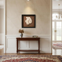 French Style Relief Wall Sculptural Raised Design Framed Sculpture Art Ready to Hang Vintage Wall Plaque for Entryway