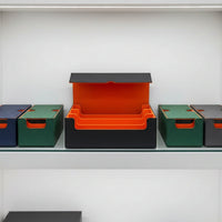 3-Row Card Storage Box Soft Flannel Lining Large Trading Card Case Deck Holder Box Secure Closure