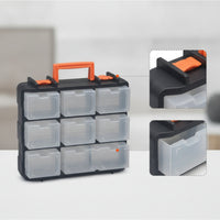 Portable Tool Box with Drawers Compact Toolbox Lightweight for Vehicle