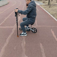 单腿驴旱冰车户外运动滑行公园广场遛弯锻炼助力平衡车可折叠两轮