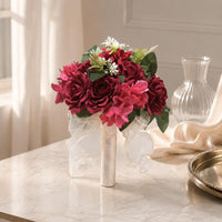 Artificial Wedding Floral Arrangement Photo Prop Event Decoration Handheld