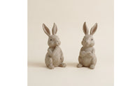 Rabbit Figurine Hand-Finished Bunny Figurine Rabbit Ornament Farmhouse Tabletop Ornament Easter for Decorators, Shelf