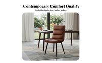 Comfortable Cushion Upholstered Dining Chair Ergonomic Design Padded Backrest Chair High-Resilience Foam Home Furniture Easy to Clean for Homeowners, Restaurant Owners, Interior Decorators, Hotel, Living Room, Cafe, Reading Nook