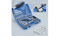 Organized Automotive Tool Set Compact Socket Set with Ratchet Portable Tools Metric for Car Owners, Mechanics, DIYers, Garage, Roadside Emergency, Workshop