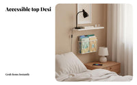 Adhesive Book Ledge Non-Drilling Option Floating Organizer Rack Space-Saving