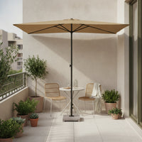 Wall-Side Parasol Space-Saving Half Umbrella Adjustable-Height Ombrellone Rettangolare a Mezza Forma for Balcony, Terrace