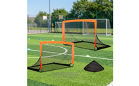 2 Pieces Soccer Goal with Ground Stakes Compact Portable Soccer Goal Stable Athletic Gear for Children, Children