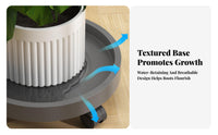 Rolling Planter Tray with Casters 360-Degree Rotating casters Wheeled Plant mover