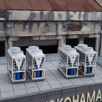 土豆模型1/64比例微缩仿真消防水罐中央空调模型室外空调模型