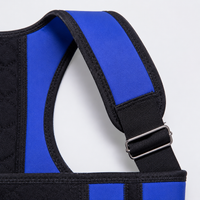Back Support Belt Posture Corrector Back for Women, Breathable Orthopedic Belt made of Textile, Adjustable Back Strap 41 cm, Blue Back Straightener