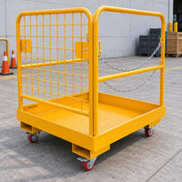 Forklift Cage Wire-Mesh Forklift Personnel Workstation Locking Pin Industrial Gear for Warehouse