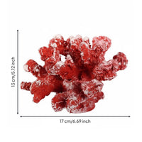 Fake Coral Branch Decoration Handmade Resin Coral Figurine Distressed Finish