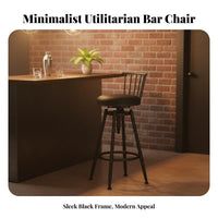 Adjustable Swivel Stool with Backrest Heavy-Duty Frame Adjustable Swivel Stool