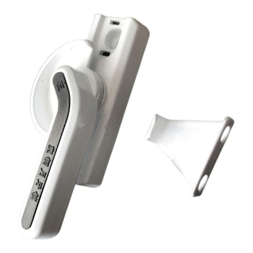 Sliding panel lock, cream arch lock, security panel latch, push-pull PVC panel handle, easy installation for home, office, balcony.