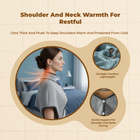 Soft Fleece Neck Warmer, Shoulder Cape, Winter Skiing