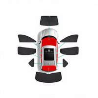 Navy foldable car sunshade, privacy