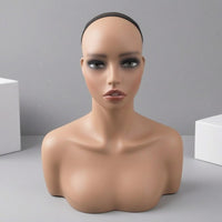 Hairpiece Mannequin Bust PVC Hairpiece Display Bust for Salon
