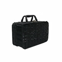 Faux-Rattan Storage Box Portable Suitcase Storage Box Multi-Purpose