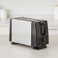 Compact Two-Slot Toaster Space-Saving Bread Toaster Slim Appliance Lightweight for Students, Small Kitchens, Dorm Rooms, Office Breakrooms