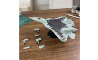 1/100 SU-57 Fighter Model with Stand Fighter Jet Model with Stand Paired-Jetpropulsion for Collectors, Bookshelf