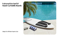 3 Pieces Non-Slip Stand-up Paddleboard Deck Pad Waterproof Surfboard Traction Grip Foam Stomp Pad Texture D Texture