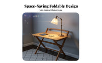 Foldable Computer Desk Folding Design foldable X-Frame Desk Space-Saving No Assembly Required for Remote Workers, Study Room