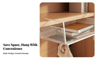 Under-Shelf Wire Basket No Drilling Required Under-Shelf Hanging Basket Sturdy