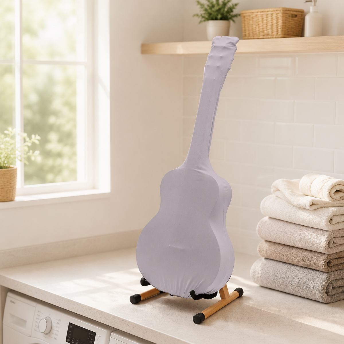 Stretchable Guitar Dust Cover for Electric Acoustic Classical Guitars Washable Protective Sleeve