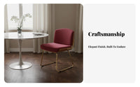 Curved spine Dining Chair Light Luxury Aesthetic Vanity Stool Modern Minimalist Design dense-fill Foam pad for Makeup Room
