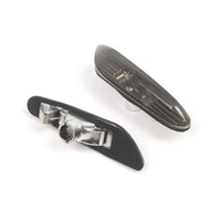 BMW E46 (02-05) Fender Turn Signal Light, Gray Crystal Pattern, Pair, 63137165915 63137165916