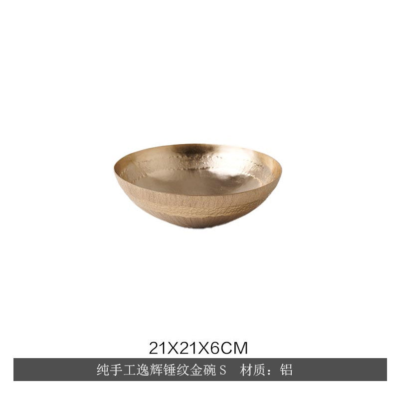 S Hammered Gold Bowl