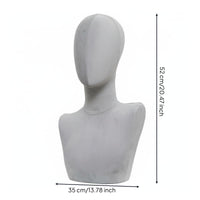 Velvet Head Mannequin Stable Base Velvet Mannequin Head Hairpiece Display Stand for Boutique Sellers