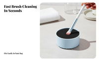 Brush Cleaning Box Portable Makeup Brush Color Remover Reusable Color Removal Cleaning Container for Beauty Enthusiasts, Dressing Table, Home
