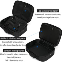 Portable Barber Haircut Kit Bag with Multifunctional Compartments
