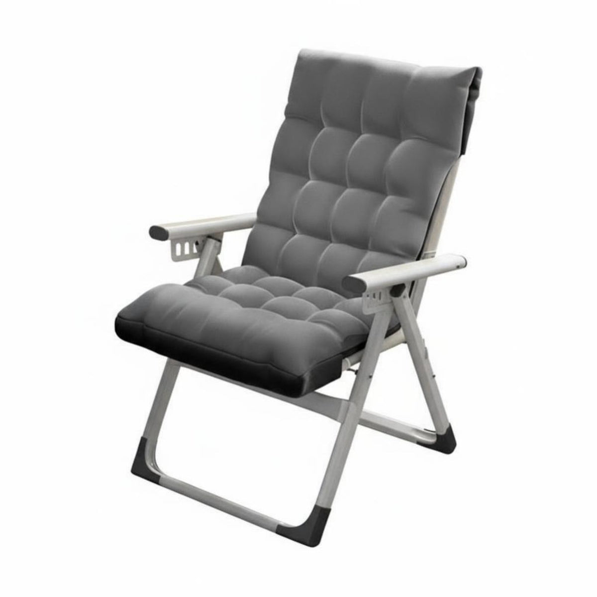 Foldable Nap Chair Extendable Footrest Padded Folding Lounger sturdy Duty