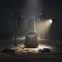 Double Zipper Guitar Backpack Case Adjustable Shoulder Strap Guitar Gig Bag Front Pocket Musical Instrument Storage Portable for Travel, Performance, Practice