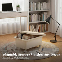Wheeled Book rolling container With casters Rolling container sturdy for Study Room, Home